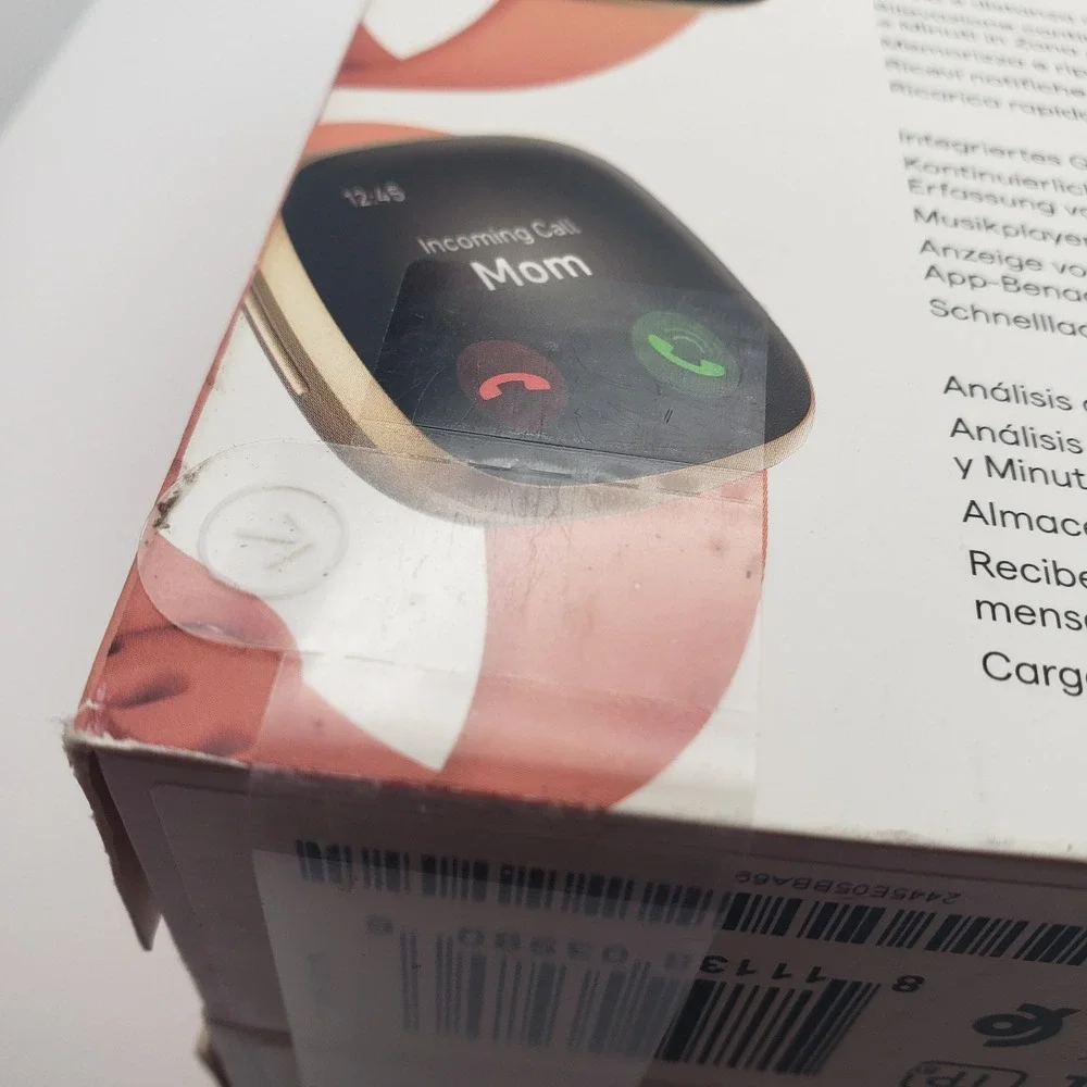 Fitbit Versa 3 Smartwatch Pink Gold GPS Fitness Tracker FB511 Music New Sealed